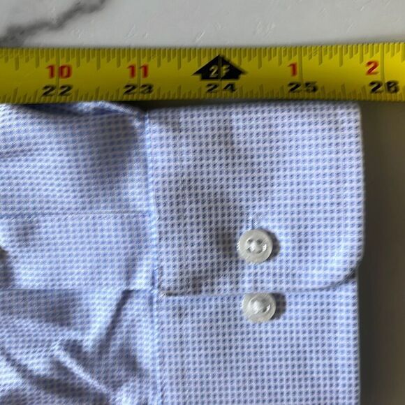 Lauren Ralph Lauren Regular Fit Non Iron Mini Check Button Down Dress Shirt Mens - Picture 9 of 11